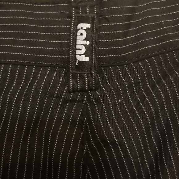 Taint Denim Black Stripped Shorts - Picture 7 of 7